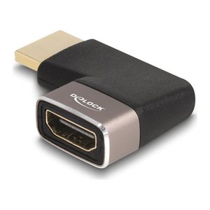 DELOCK HDMI Adapter St zu Bu 90°rechts gewinkelt grau Metall