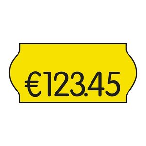 CreenLine Preisetiketten leuchtgelb permanent 26,0 x 12,0 mm, 36 Rollen
