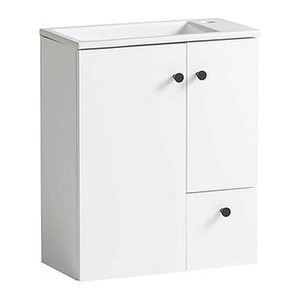 MÖBELPARTNER Waschbecken mit Unterschrank Lugo 157396 weiß 70,7 x 17,0 x 76,8 cm