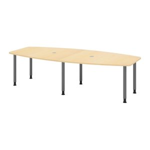 HAMMERBACHER Konferenztisch KT28C ahorn Tonnenform, Rundrohr grau, 280,0 x 85,0/130,0 x 72,0 - 74,0 cm