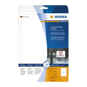HERMA Folienetiketten 8334 weiß 190,0 x 275,0 mm, 25 Blatt