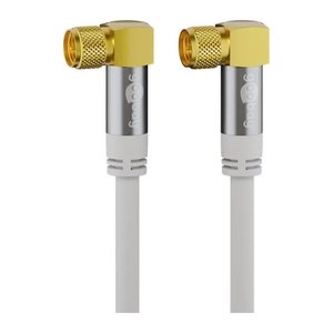 goobay F-Stecker SAT-Kabel 10,0 m weiß, 1 St.