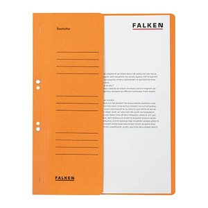 FALKEN Ösenhefter Karton orange DIN A4, halber Deckel, 50 St.