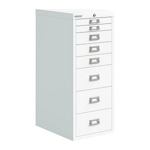 BISLEY MultiDrawer™ Schubladenschrank verkehrsweiß 8 Schubladen 27,9 x 40,8 x 59,0 cm, 1 St.