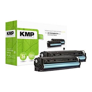 KMP H-T171D schwarz Toner kompatibel zu HP 131X; Canon 731H(CF210XD; 6273B002), 2er-Set