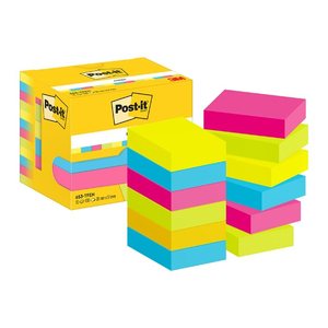 Post-it® Energetic Collection Haftnotizen 653TFEN farbsortiert, 12 Blöcke