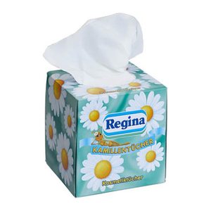Regina Kosmetiktücherbox Kamille 3-lagig weiß, 56 Tücher