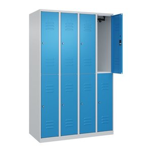 CP Spind Classic Plus lichtblau, lichtgrau 080300-40 S10030, 8 Schließfächer 120,0 x 50,0 x 185,0 cm