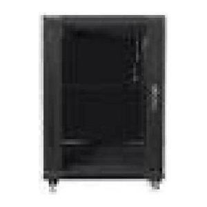 LANBERG 19" 15U 600x600 freist. Glastür (FlatPack) sw (Speditionsversand)
