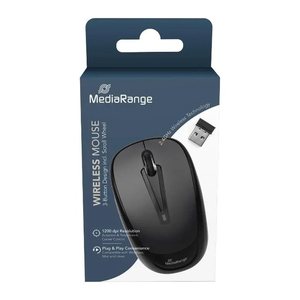 MediaRange Maus Wireless 3 Tasten, schwarz