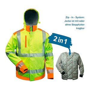 elysee® unisex Warnjacke RICKMER gelb, orange Größe L