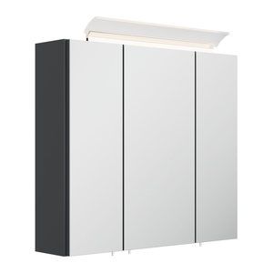 POSSEIK Spiegel mit Beleuchtung 75 grafit 75,0 x 17,0 x 62,0 cm