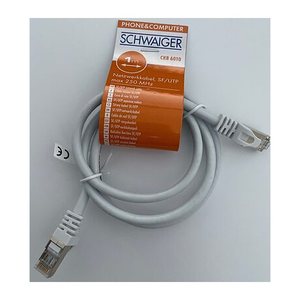 Schwaiger CAT 6 Netzwerkkabel S/FTP max. 250 MHz 1m Weiß