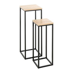 HAKU Möbel Pflanzenständer-Set Watford Holz eiche, 1 Set