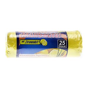 REINEX Müllbeutel Zitrusduft 20,0 l gelb 8,0 µm, 25 St.
