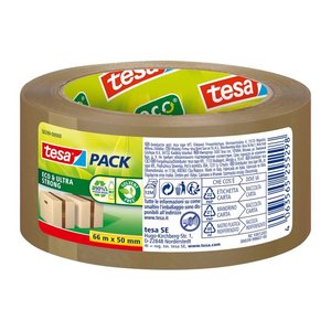 tesa Packband tesapack® Ultra Strong Recycled braun 50,0 mm x 66,0 m 1 Rolle