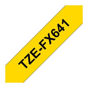 brother Schriftband TZe-FX641 TZEFX641, 18 mm, schwarz auf gelb, 1 St.