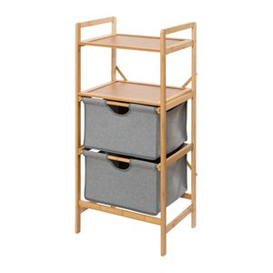 WENKO Beistellregal Bahari braun, grau 44,0 x 34,0 x 96,0 cm, 1 St.
