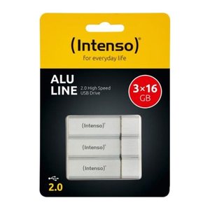 Intenso USB-Sticks Alu Line silber 16 GB, 3 St.