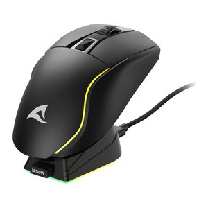Sharkoon Maus Shark SGM50W Optisch 6 Tasten 6.400 DPI schw