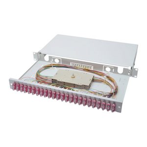 DIGITUS LWL Spleißbox 1HE bestückt 24x SC DX OM4 grau