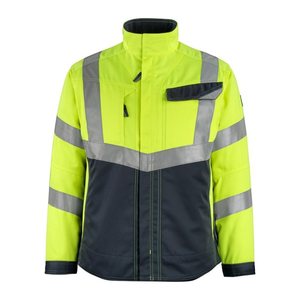 MASCOT® unisex Warnjacke Oxford  gelb, schwarzblau Größe M