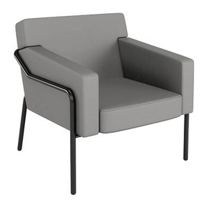 medso powered by PAPERFLOW Sessel MEDSO L grau schwarz Kunstleder 75,0 x 74,3 x 73,6 cm, 1 St.