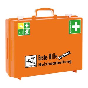 SÖHNGEN Erste-Hilfe-Koffer SPEZIAL MT-CD Holzbearbeitung DIN 13157 + Erweiterung orange