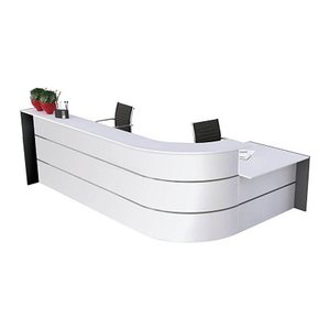 Kerkmann Empfangstheke BARI L-Form, weiß, anthrazit 370,0 x 200,0 x 112,0 cm