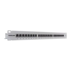 INTELLINET Patchpanel 1HE 24-Port Cat6 FTP grau
