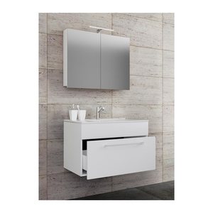 VCM my bath Badmöbel-Set 3-teilig Badinos 914817 weiß 80,0 x 46,0 x 50,0 cm