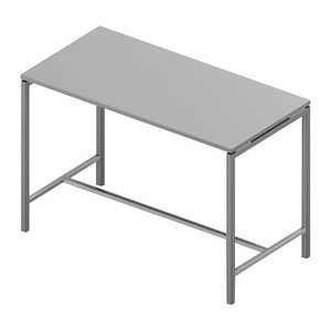 Quadrifoglio Stehtisch Creo grau rechteckig, 4-Fuß-Gestell alu, 160,0 x 80,0 x 107,0 cm