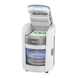 LEITZ IQ OptiMax Autofeed Home Office 150 Aktenvernichter mit Partikelschnitt P-5, 2 x 5 mm, bis 150 Blatt