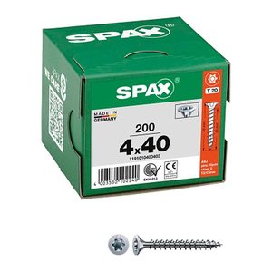 SPAX® Universalschrauben T20 Senkkopf WIROX 1191010400403 4 mm x 40 mm, 200 St.