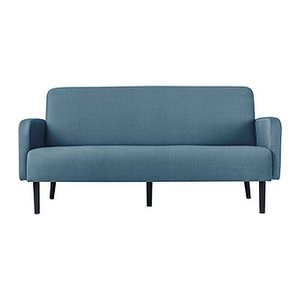meet powered by PAPERFLOW 3-Sitzer Sofa LISBOA blau schwarz Stoff 176,0 x 81,5 x 83,0 cm, 1 St.