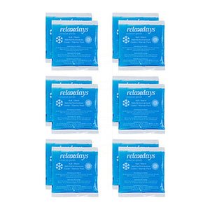 relaxdays Kühlpads Quadrat 10045251_0 blau 14,0 x 13,0 cm, 12 St.