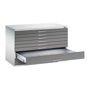 CP 7100 Planschrank lichtgrau, stahlgrau 8 Schubladen 110,0 x 76,5 x 76,0 cm, 1 St.