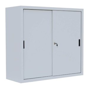 LÜLLMANN Schiebetürenschrank, 550140 lichtgrau 2 Fachböden 120,0 x 45,0 x 109,0 cm