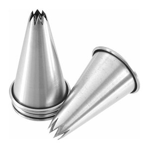 FACKELMANN Spritztüllen Stern silber, 5 St.