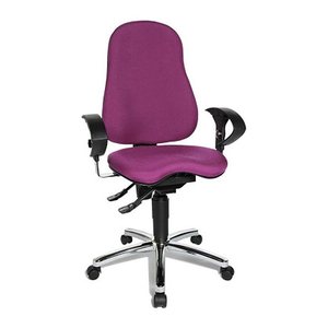 Topstar Bürostuhl Sitness® 10, SI59U G03 Stoff lila, Gestell chrom