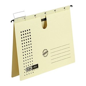 ELBA Hängehefter chic ULTIMATE Karton chamois DIN A4 1x kaufmännische Heftung, 5 St.