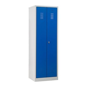 Gürkan Spind lichtgrau, enzianblau 103452, 1 Schließfach 60,0 x 50,0 x 180,0 cm