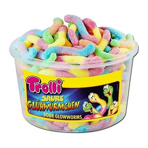 Trolli SAURE GLÜHWÜRMCHEN Fruchtgummi, 150 St.