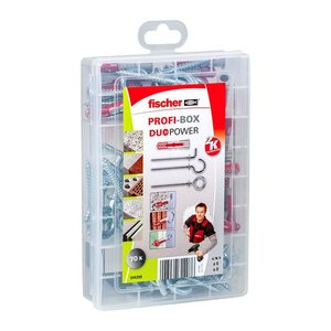 fischer Profi-Box - DuoPower 2K 544399 Dübel- und Schrauben-Sortiment, 70-teilig