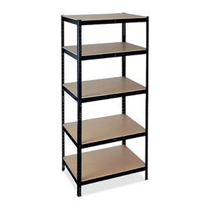 relaxdays Schwerlastregal 10033053_0 schwarz/braun 90,0 x 60,0 x 200,0 cm