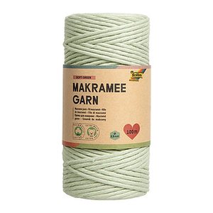 folia Makramee Garn hellgrün Soft green Ø 3,5 mm, 1 St.