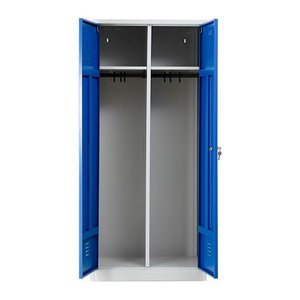 Gürkan Spind lichtgrau, enzianblau 103928, 1 Schließfach 80,0 x 50,0 x 180,0 cm