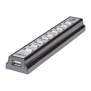 MANHATTAN USB-HUB 10-Port USB 2.0 Desktop Hub schwarz