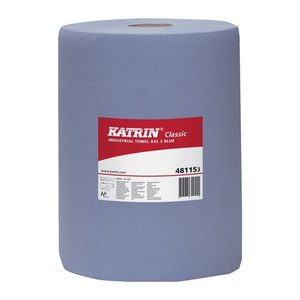 KATRIN Putztuchrollen XXL 2 500 Blue 2-lagig blau, 500 Blätter, 2 Rollen