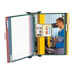 tarifold Wand-Sichttafelsystem 413109 DIN A3 farbsortiert mit 10 St. Sichttafeln, 1 St.